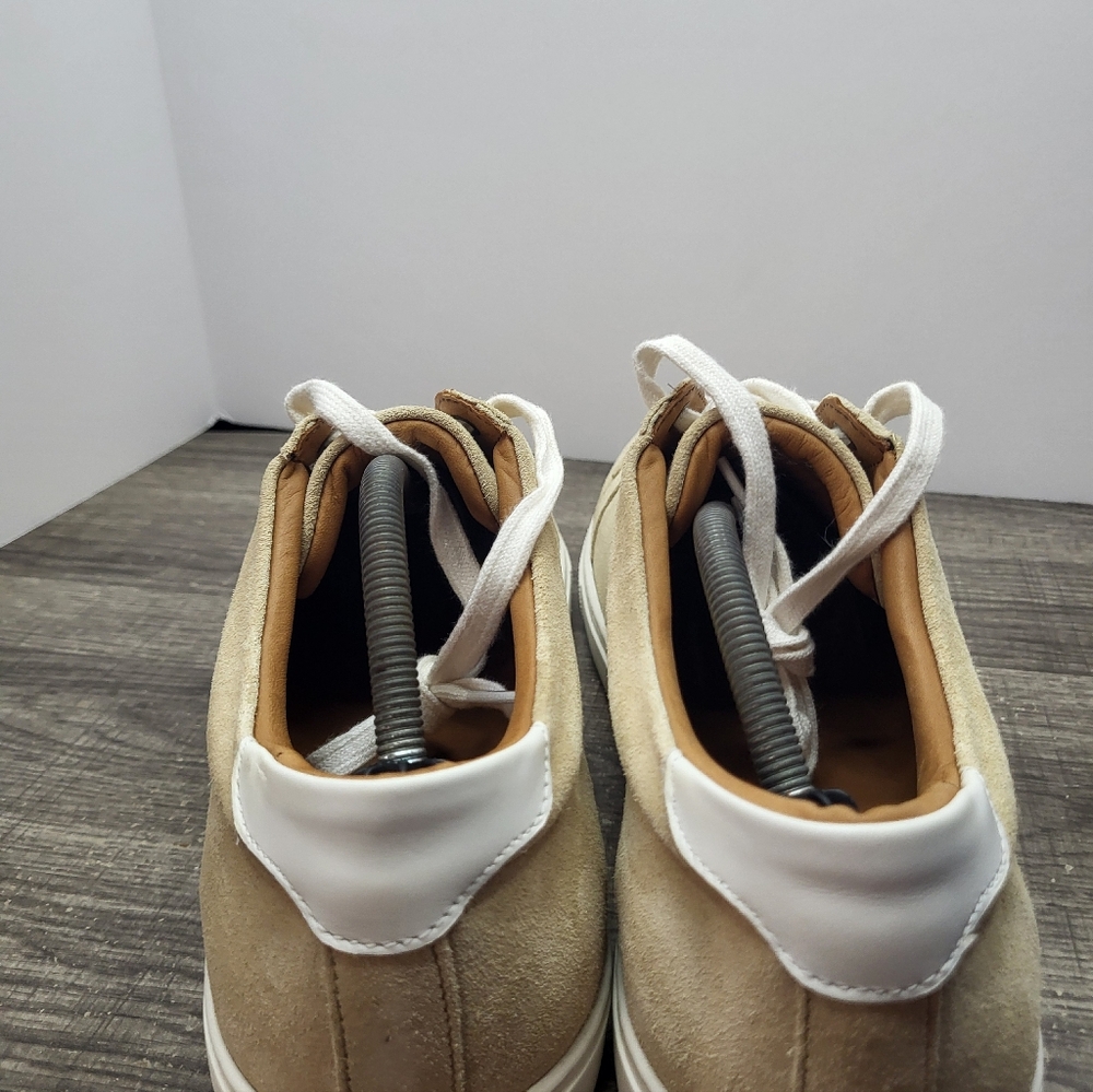Allen Edmonds CourtSide Sneaker Sand Suede Beige Size 12 D Mens New - Picture 5 of 8